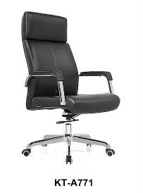 Fauteuil de Direction Cuir Noir KT-A771