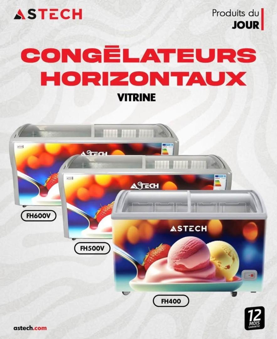 Congélateur Horizontal Vitrine Astech, modèles FH400, FH500V et FH600V