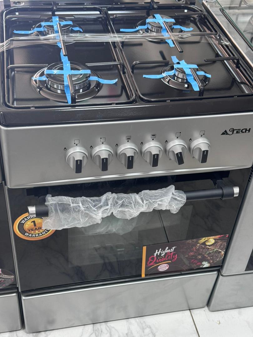 Cuisinière à Gaz ASTECH 4 Feux Grise