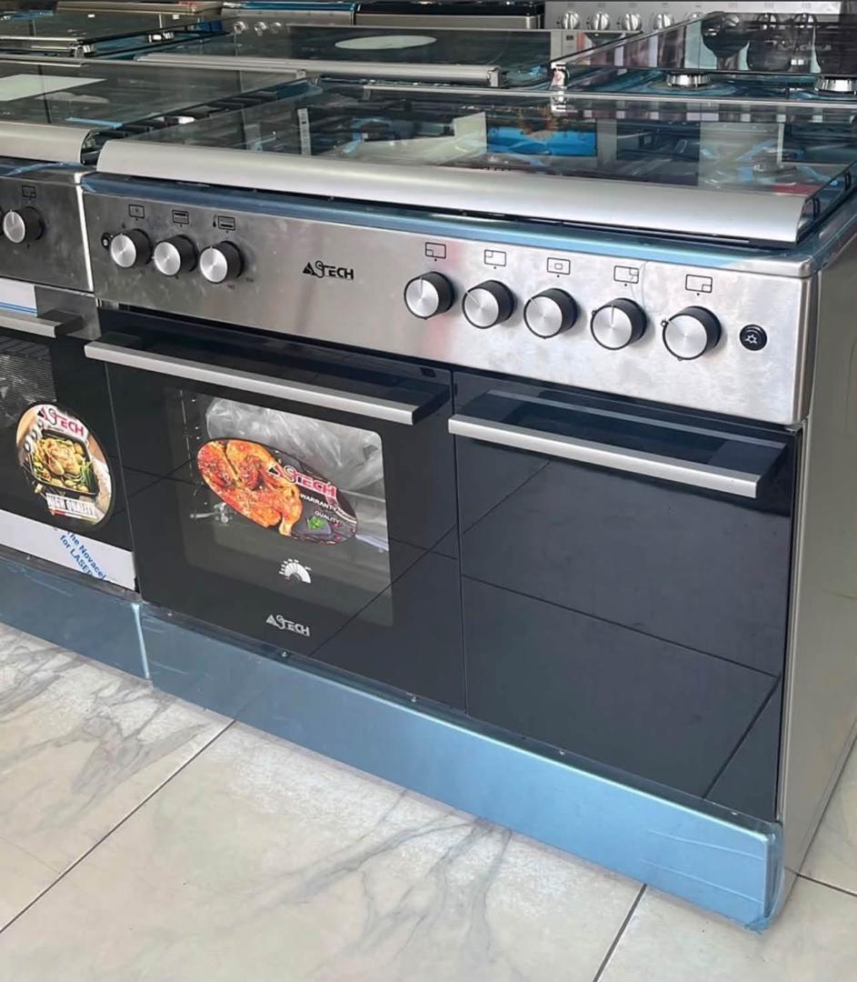 Cuisinière à Gaz Astech Inox à Deux Compartiments, Four et Rangement