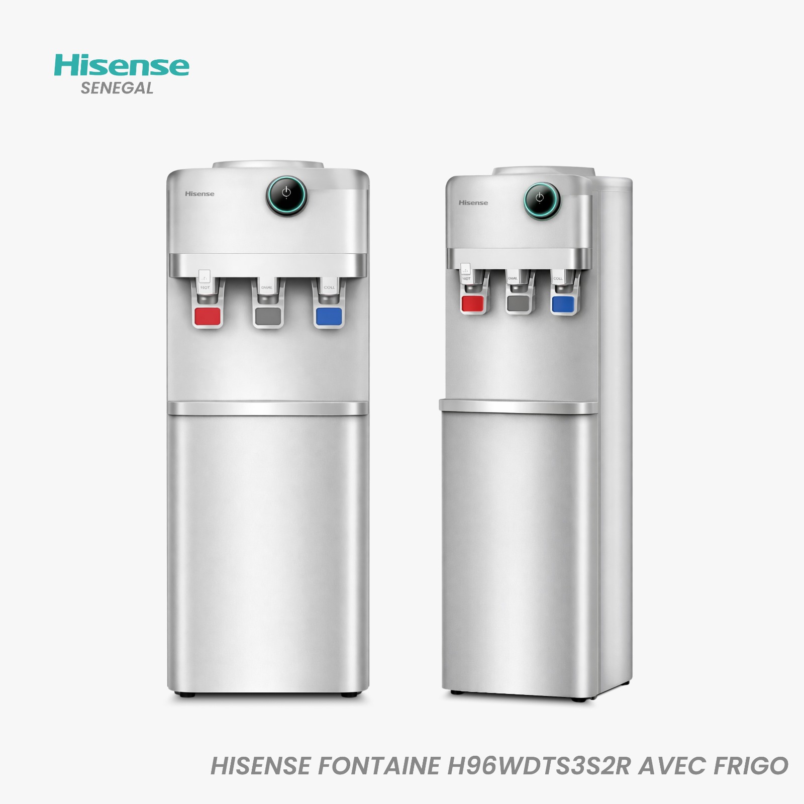 Fontaine à Eau Hisense H96WDTS3S2R avec Frigo