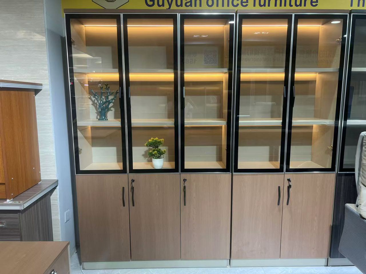 Ensemble Bibliothèques Modulaires 5 Colonnes avec Éclairage LED