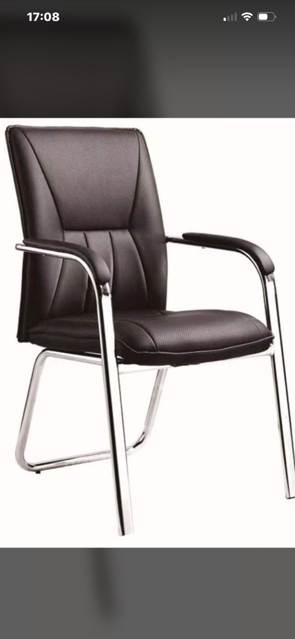 Chaise de Bureau Visiteur Simili-Cuir Noir